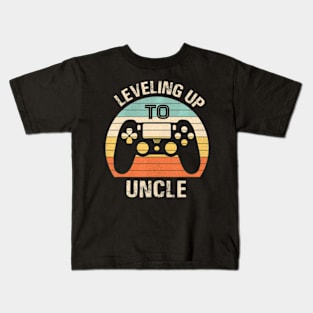 Leveling up to uncle 2024  video men Kids T-Shirt